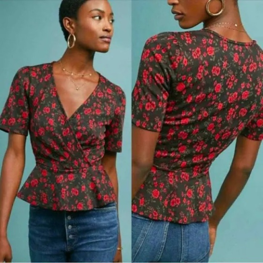 Meadow Rue by Anthropologie Peplum Top